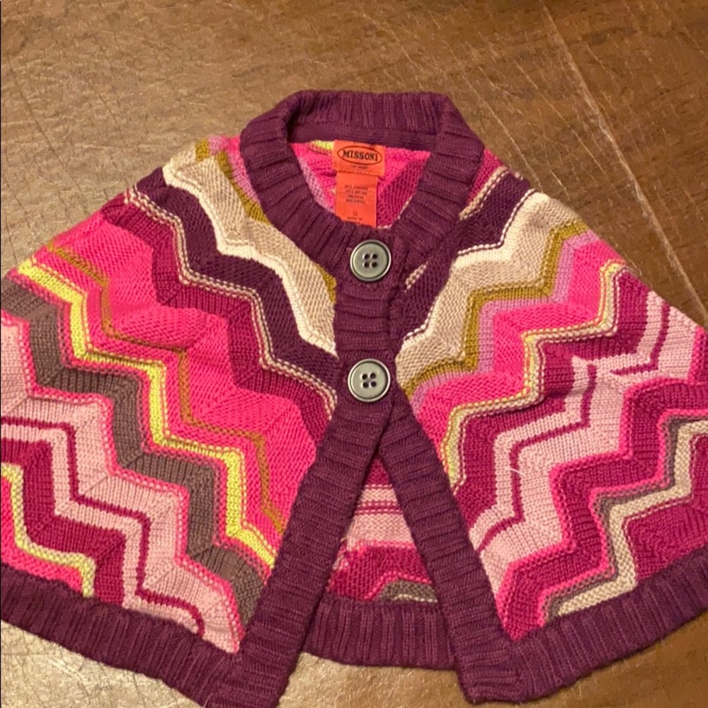 Brand new missoni for target girls poncho small